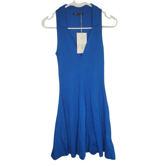 NWT Blue Collared Zara Casual Dress Size Medium - Picture 1 of 4